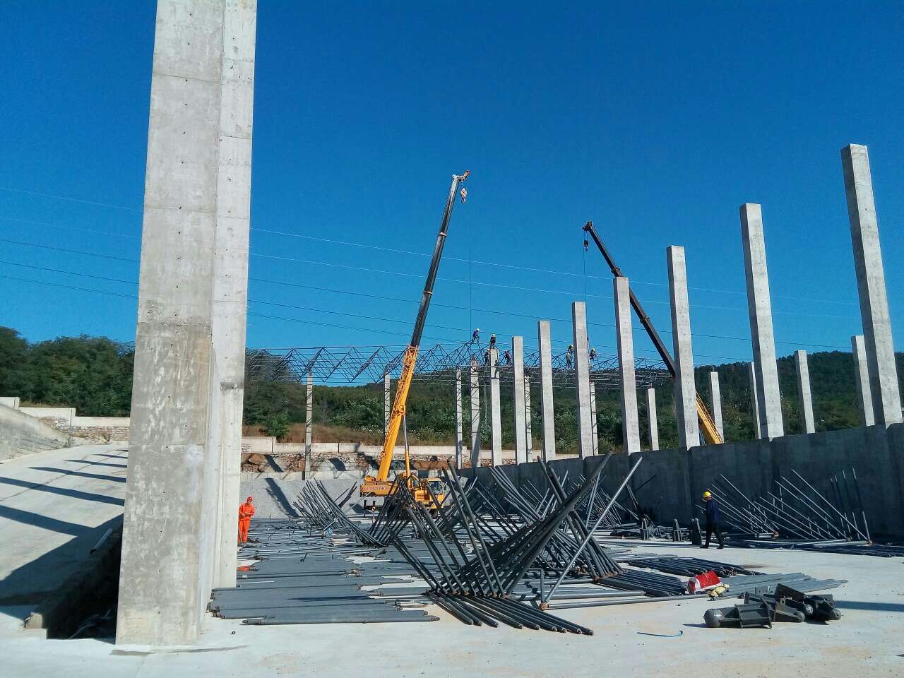 吕梁威海搅拌站网架